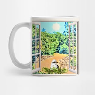 Garden View with a Kookaburra Mug